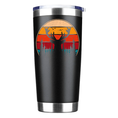 Deer Color 20 oz Tumbler Black